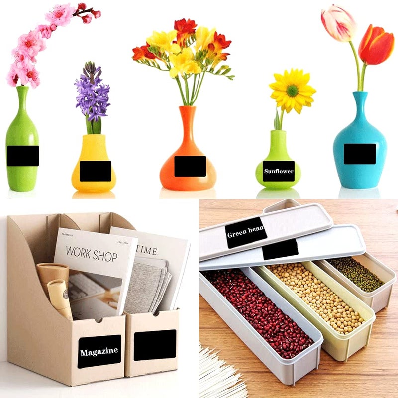 Well Tile 2" x 3" Black Rectangle Color Coding Labels - Square Color-Code Stickers Permanent Adhesive, Write-On Surface - 250 Labels/per Roll - Image 5